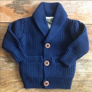 Monica + Andy navy baby cardigan sweater